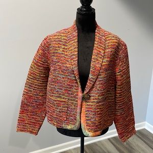 Boho style cotton jacket made in India multicolor size Large women’s